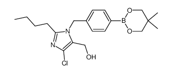 2-n-butyl-4-chloro-1-[4-(5,5-dimethyl-[1,3,2]dioxaborinan-2-yl)benzyl]-1 H-imidazole-5-methanol结构式