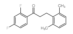2',4'-DIFLUORO-3-(2,6-DIMETHYLPHENYL)PROPIOPHENONE结构式