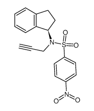 (R)-N-indan-1-yl-4-nitro-N-prop-2-ynyl-benzenesulfonamide结构式