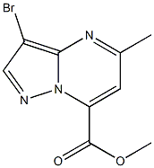 methyl 3-bromo-5-methylpyrazolo[1,5-a]pyrimidine-7-carboxylate结构式