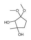 (1S,2R)-3,3-dimethoxy-1-methylcyclopentane-1,2-diol Structure