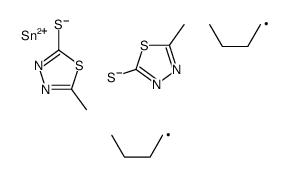 dibutyl-bis[(5-methyl-1,3,4-thiadiazol-2-yl)sulfanyl]stannane Structure