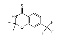 6-trifluoromethyl-3,3-dimethyl-4-oxa-3,4-dihydroisoquinolin-1(2H)-thione结构式