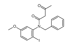 N-benzyl-N-(2-iodo-5-methoxyphenyl)-3-oxobutanamide Structure