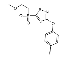 3-(4-fluorophenoxy)-5-(2-methoxyethylsulfonyl)-1,2,4-thiadiazole Structure