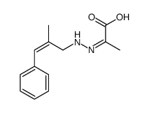 2-[(2-methyl-3-phenylprop-2-enyl)hydrazinylidene]propanoic acid Structure