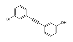 3-[(3-溴苯基)乙炔]苯酚结构式