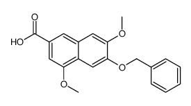 4,7-二甲氧基-6-(苯基甲氧基)-2-萘羧酸结构式