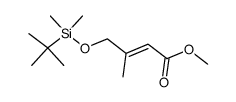 methyl (E)-4-((tert-butyldimethylsilyl)oxy)-3-methyl-2-butenoate结构式