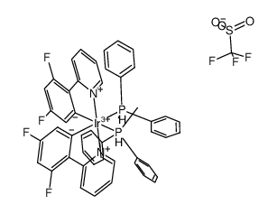 [Ir(2,4-difluoro-2-phenylpyridinato)2(PPh2Me)2][OTf] Structure