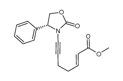 7-(2-oxo-4-phenyl-oxazolidin-3-yl)-hept-2-en-6-ynoic acid methyl ester结构式