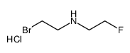 2-bromoethyl-(2-fluoroethyl)azanium chloride结构式