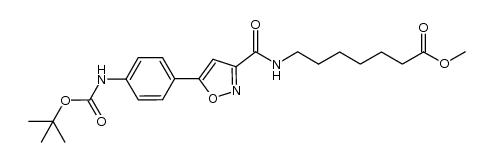7-{[5-(4-tert-butoxycarbonylaminophenyl)isoxazole-3-carbonyl]amino}heptanoic acid methyl ester Structure