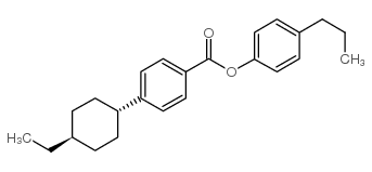 反式-4-(4-乙基环己基)苯甲酸对丙基苯酚酯结构式