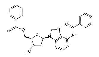 N6-benzoyl-5'-O-benzoyl-2'-deoxyadenosine结构式