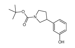 3-(3-hydroxyphenyl)-1-Pyrrolidinecarboxylic acid 1,1-dimethylethyl ester Structure