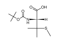 (tert-butyloxycarbonyl)-S-methyl-L-penicillamine结构式
