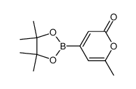 6-methyl-4-(4,4,5,5-tetramethyl-1,3,2-dioxaborolan-2-yl)-2H-pyran-2-one结构式
