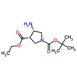1-tert-butyl 3-ethyl (3S,4S)-4-aminopyrrolidine-1,3-dicarboxylate Structure