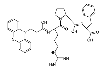 (2S)-2-[[(2S)-1-[(2S)-5-(diaminomethylideneamino)-2-(3-phenothiazin-10-ylpropanoylamino)pentanoyl]pyrrolidine-2-carbonyl]amino]-3-phenylpropanoic acid Structure