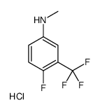N-甲基-4-氟-3-(三氟甲基)苯胺盐酸盐结构式