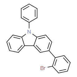 3-(2-溴苯基)-9-苯基-9H-咔唑结构式
