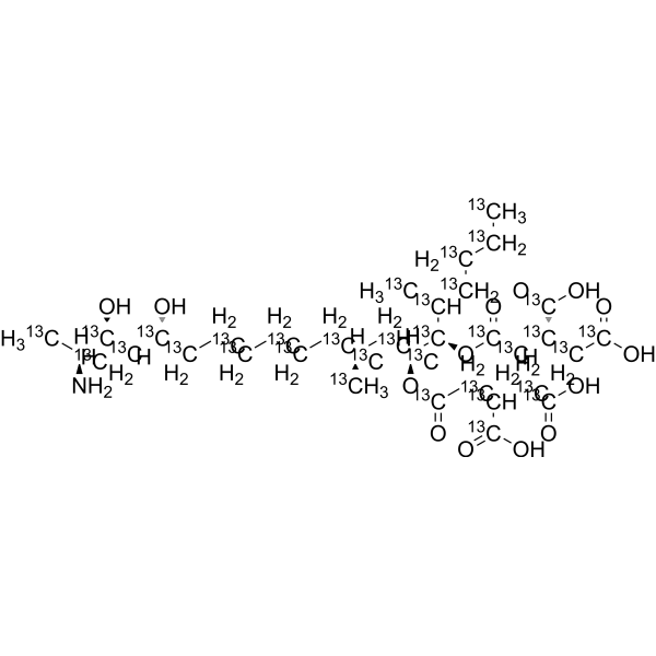 伏马菌素 B2-13C34 溶液结构式