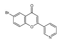 6-bromo-2-pyridin-3-ylchromen-4-one结构式