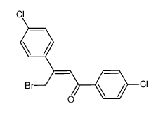 (Z)-4-bromo-1,3-bis(4-chlorophenyl)but-2-en-1-one Structure