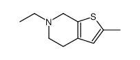 (9CI)-6-乙基-4,5,6,7-四氢-2-甲基-噻吩并[2,3-c]吡啶结构式