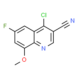 4-氯-6-氟-8-甲氧基喹啉-3-甲腈结构式