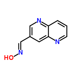 (E)-1,5-萘啶-3-甲醛甲醛肟结构式