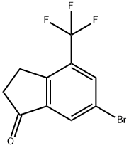 6-溴-4-(三氟甲基)-2,3-二氢-1H-茚-1-酮结构式