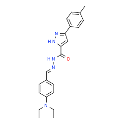 (E)-N-(4-(diethylamino)benzylidene)-3-(p-tolyl)-1H-pyrazole-5-carbohydrazide Structure
