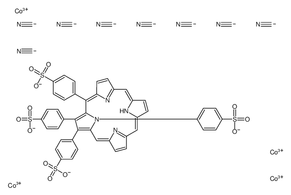 dicyano-cobalt(III)-tetrakis(4-sulfonatophenyl)porphyrin结构式