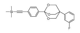 2-[4-[1-(3-fluorophenyl)-3,5,8-trioxabicyclo[2.2.2]octan-4-yl]phenyl]ethynyl-trimethylsilane Structure