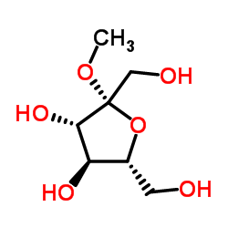 Methyl β-D-fructofuranoside structure