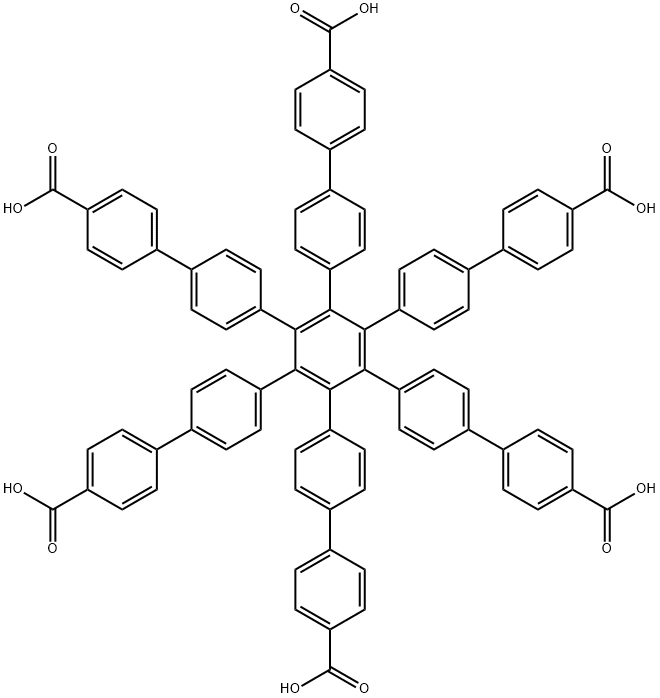 1,2,3,4,5,6-六(4″-羧基 联苯基)苯结构式