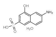 6-氨基-4-羟基-2-萘磺酸 一水合物结构式