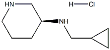 环丙基-甲基-(S)-哌啶-3-基-胺盐酸盐结构式