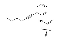 N-(2-(hex-1-yn-1-yl)phenyl)-2,2,2-trifluoroacetamide结构式
