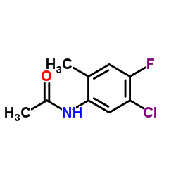 N-(5-氯-4-氟-2-甲基苯基)乙酰胺结构式