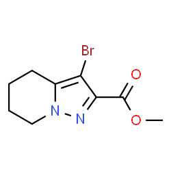 3-溴-4,5,6,7-四氢吡唑并[1,5-a]吡啶-2-羧酸甲酯结构式