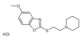 5-methoxy-2-(2-piperidin-1-ium-1-ylethylsulfanyl)-1,3-benzoxazole,chloride Structure