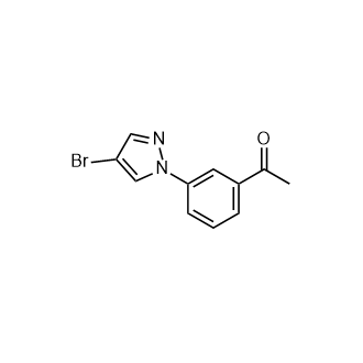 1-(3-(4-溴-1H-吡唑-1-基)苯基)乙酮结构式