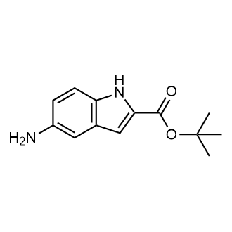 5-氨基-1H-吲哚-2-羧酸叔丁酯结构式