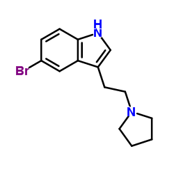 5-溴-3-[2-(1-吡咯烷基)乙基]-1H-吲哚结构式