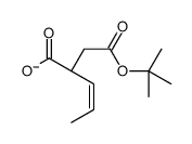 (2R)-2-[2-[(2-methylpropan-2-yl)oxy]-2-oxoethyl]pent-3-enoate Structure