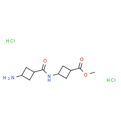 3-[(3-氨基环丁烷羰基)氨基]环丁烷甲酸甲酯盐酸盐结构式