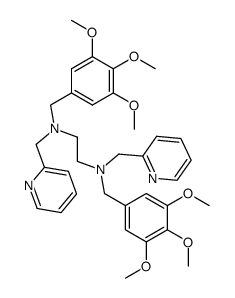 N,N'-bis(pyridin-2-yl-methyl)-N,N'-bis(3,4,5-trimethoxybenzyl)-ethane-1,2-diamine Structure
